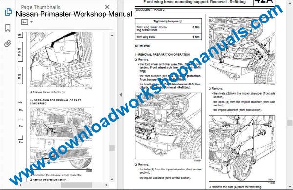 Nissan Primastar workshop manual